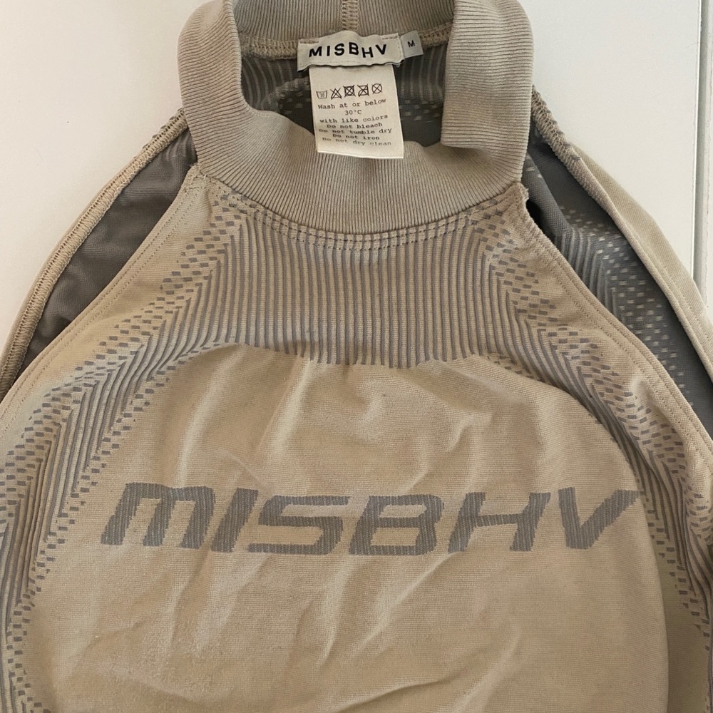 MISBHV tan athletic halter top size M